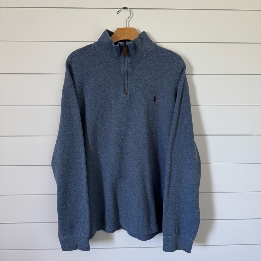 Vintage 90s Polo Ralph Lauren 1/4 Zip Pullover Sweater | 2XL